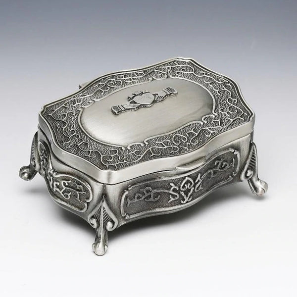 Mullingar Pewter Footed Claddagh Jewelry Box