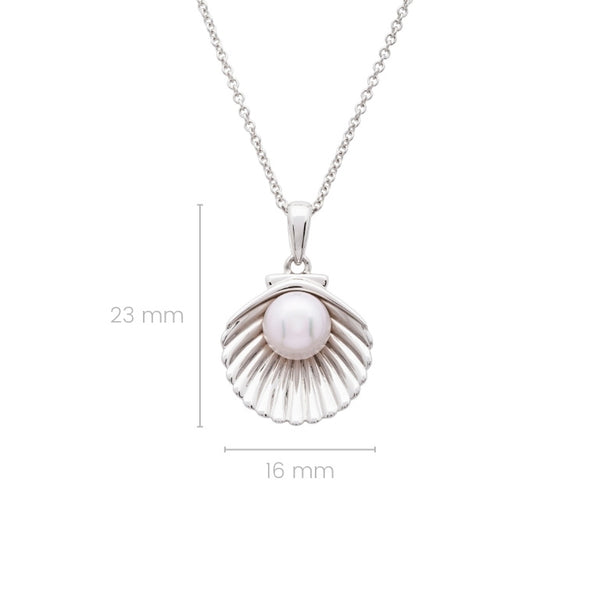 Sterling Silver Pearl Shell Necklace
