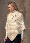 Aran Crafts Natural Merino Wool Poncho