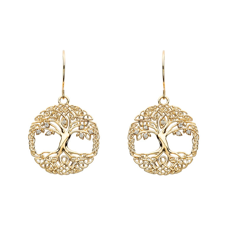 Tree Of Life 10K Gold Earrings