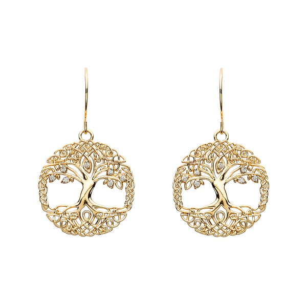 Tree Of Life 10K Gold Earrings